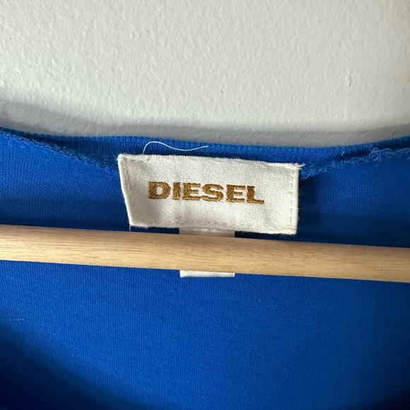 Diesel Royal Blue Short Sleeve Tee with Striped Pattern - Picture 2 of 3